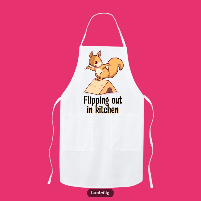 Funny Squirrel Chef Apron: Hilarious Kitchen Wear for Culinary Daredevils!