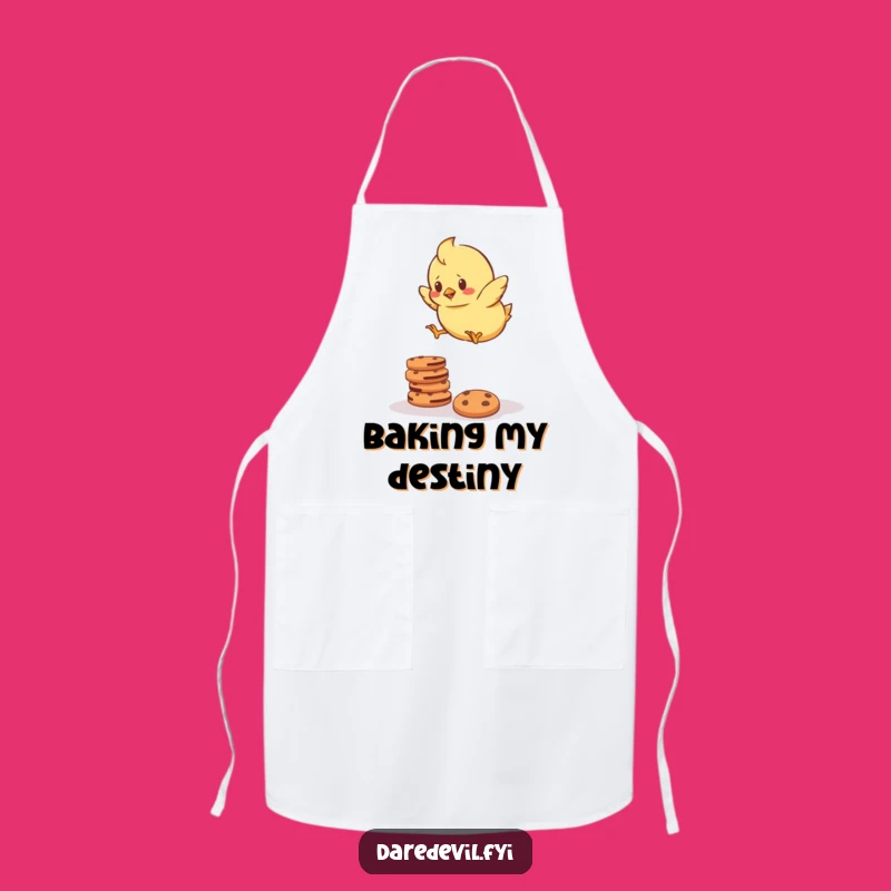 Funny Chick Cookie Jump Apron - Chef's Brave Smock for Sweet Success
