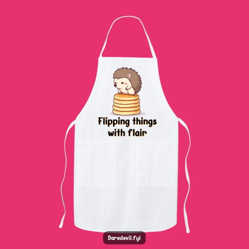Funny Hedgehog Pancake Apron: Hilarious Kitchen Wear for Bakers, Perfect Funny Gift