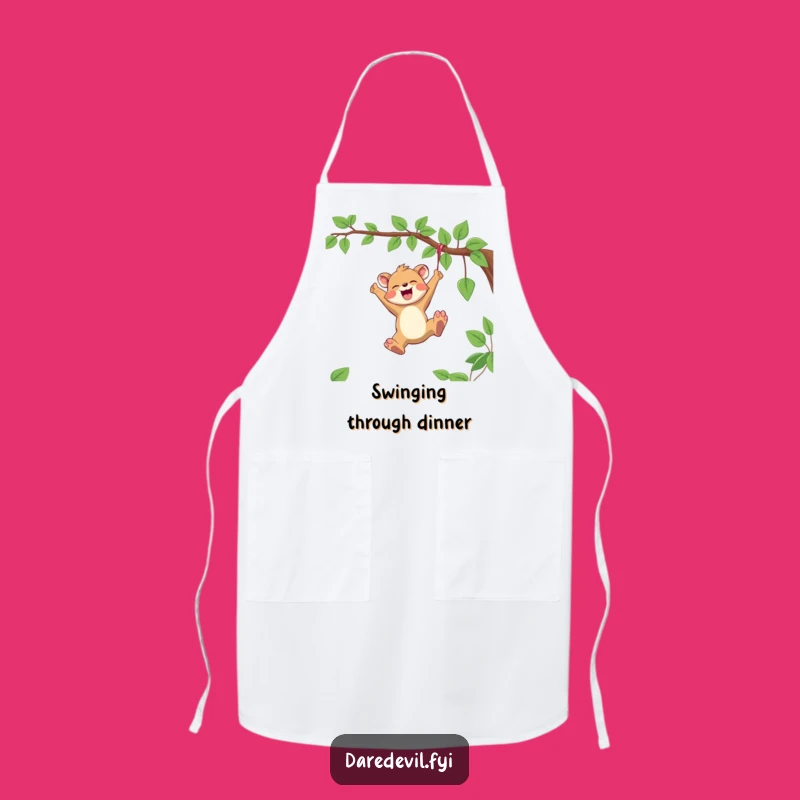 Funny Joyful Animal Apron: Vine Swinging Kitchen Fun, Great Funny Gift