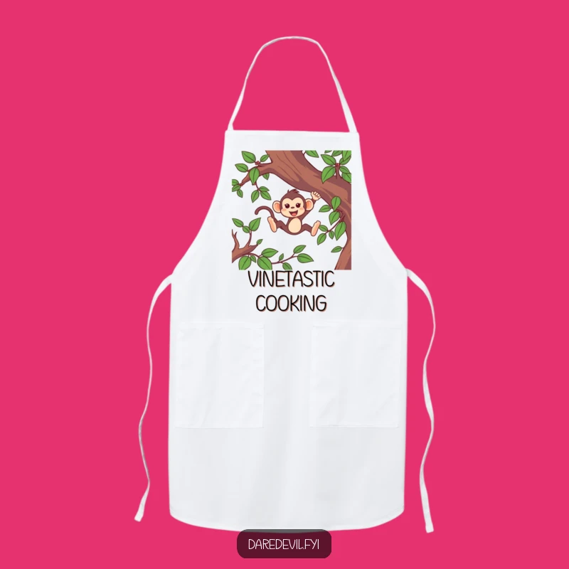 Funny Monkey Vine Swing Apron: Cook Up Fun in This Hilarious Kitchen Accessory!