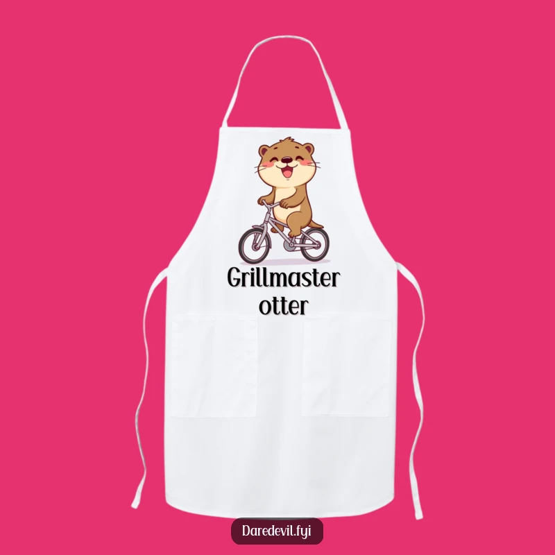 Funny Otter Bicycle Apron: Cook with Hilarious Triumph