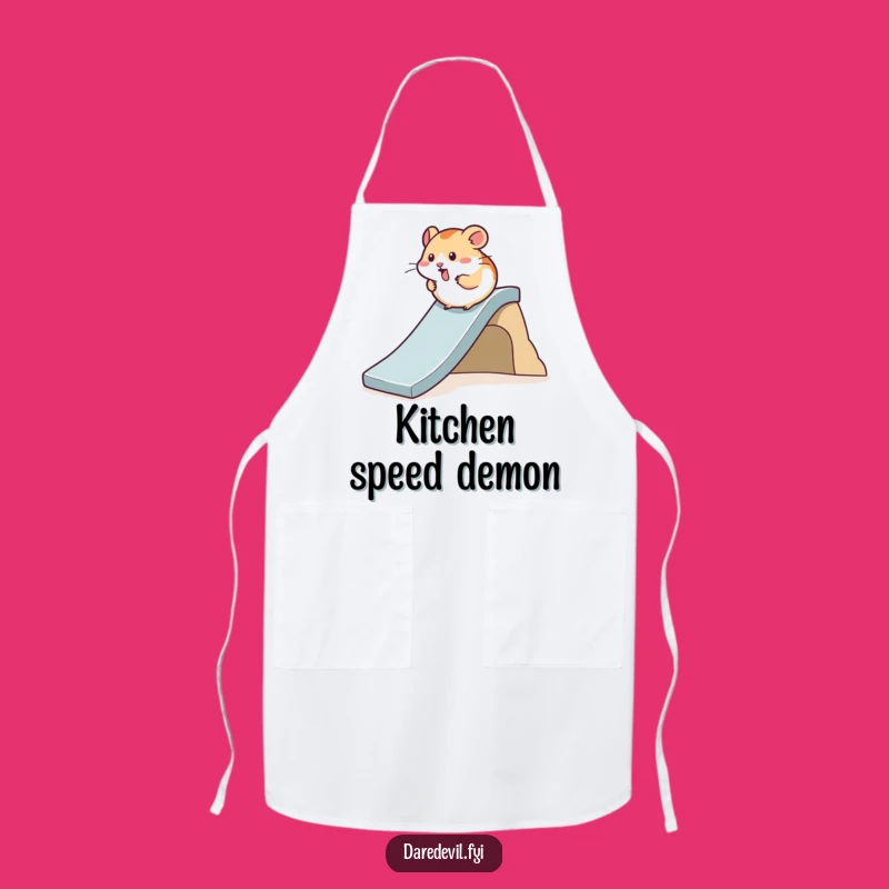 Funny Hamster Apron: Speedy Chef's Wear - Comical Kitchen & Hilarious Gift!