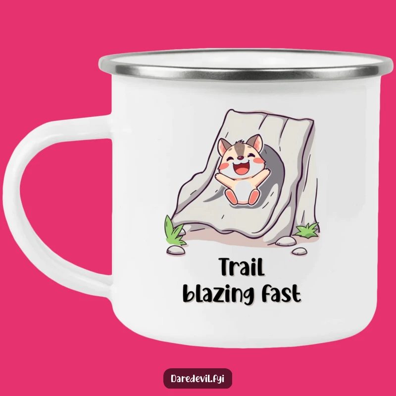 Funny Animal Chute Slide Camping Mug: Bold Character's Outdoor Delight, Adventure Gift!