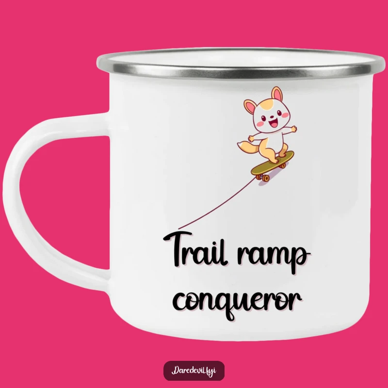 Funny Skater Animal Camping Mug: Adventure Zoom, Outdoor Gift