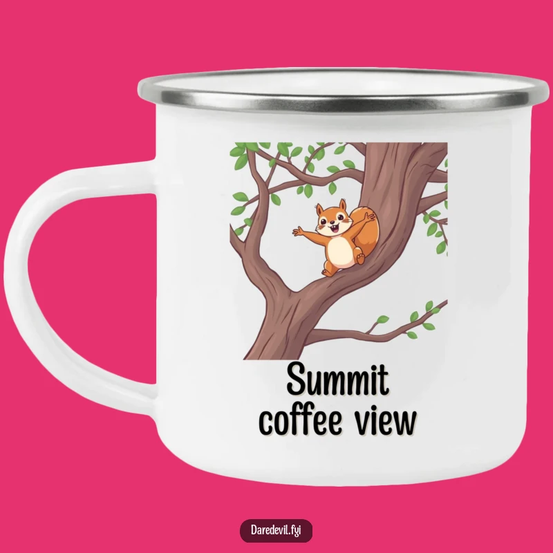 Funny Squirrel Leap Camping Mug - Sip Boldly with Outdoor Humor Gift
