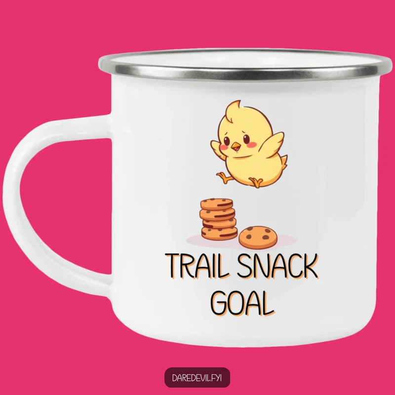 Funny Chick Cookie Jump Camping Mug - Durable Mug for Trail Treats