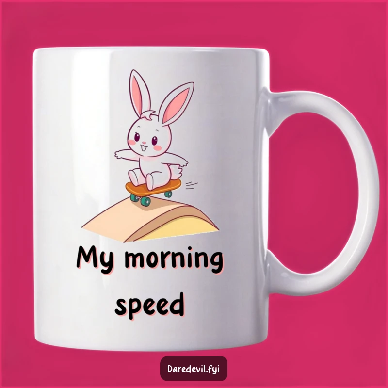 Funny Bunny Skateboarder Mug - Hilarious Extreme Sports Gift for Bunny Lovers