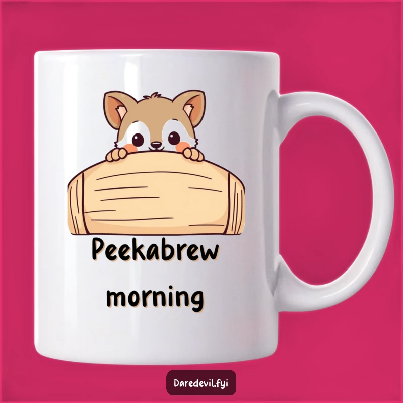 Funny Curious Animal Mug - Peekaboo Obstacle Fun Mug, Perfect Funny Gift