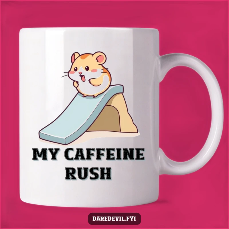 Funny Hamster Mug: Speedy Slide Action - Hilarious Rodent Gift for Small Pet Lovers!