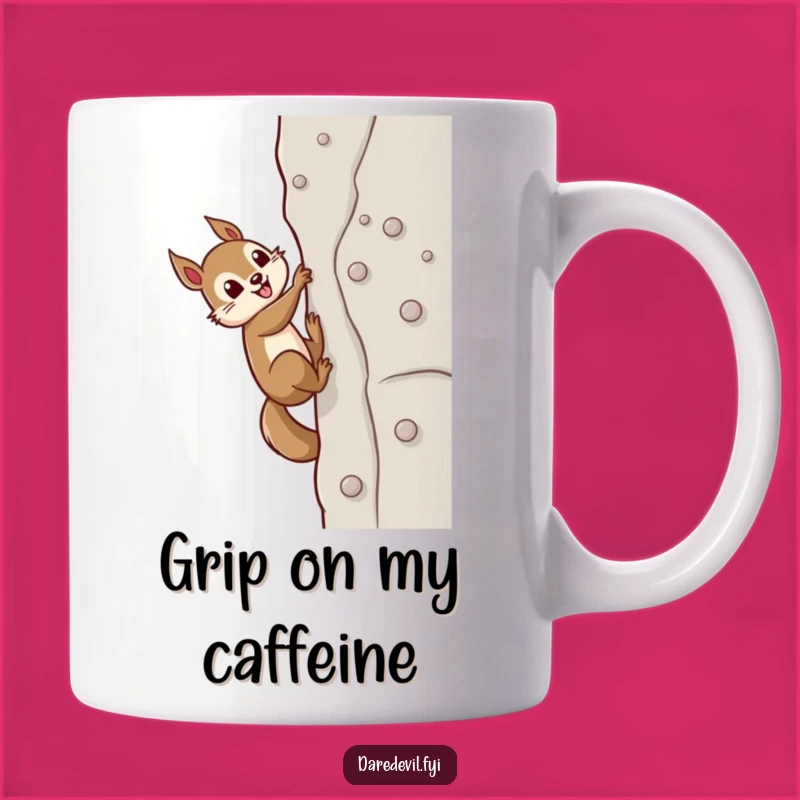 Funny Squirrel Climber Mug - Hilarious Determination Gift for Achievers