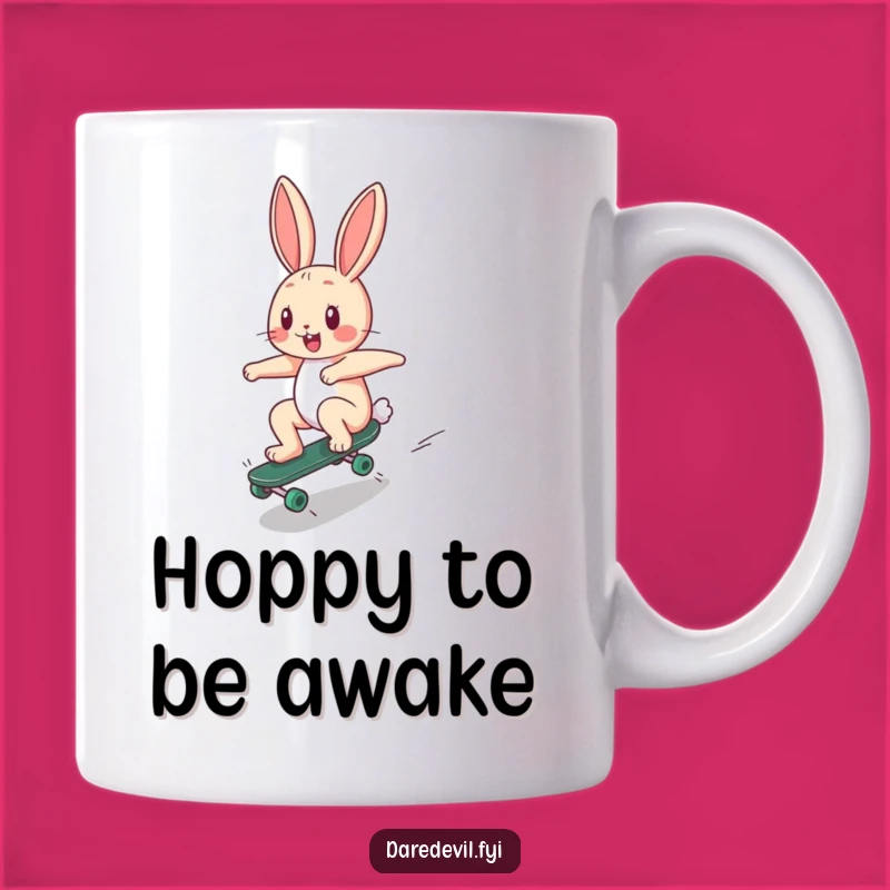 Funny Bunny Skater Mug: Radical Fun as a Hilarious Funny Gift