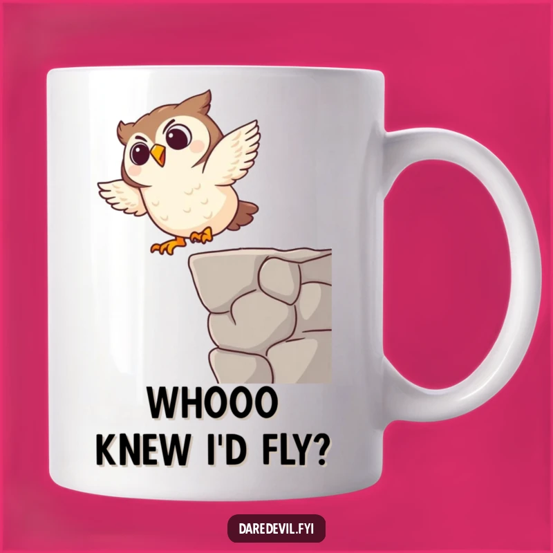 Funny Giggling Owl Dive Mug: Hilarious Cartoon Bird Gift for Laughter Lovers