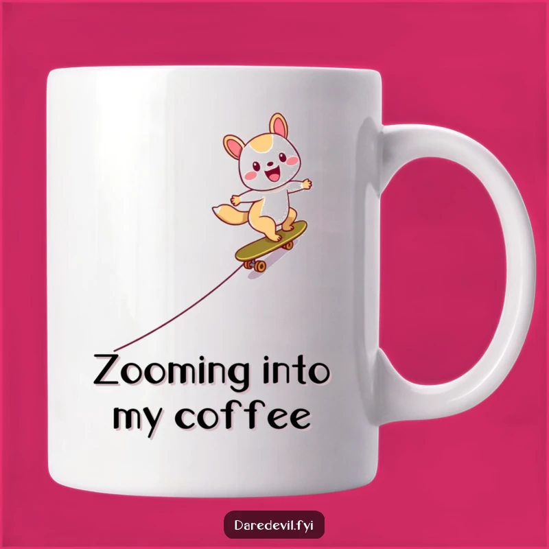 Funny Skater Animal Mug: Zooming Fun, Perfect Extreme Gift