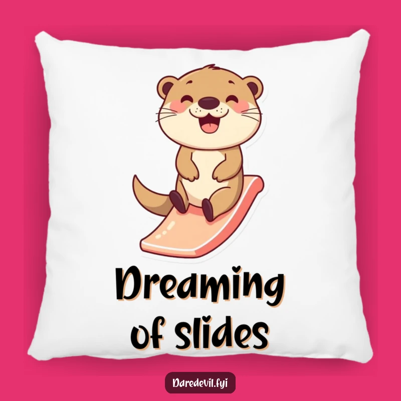 Cuddle the Fun: Funny Happy Otter Slide Pillow!