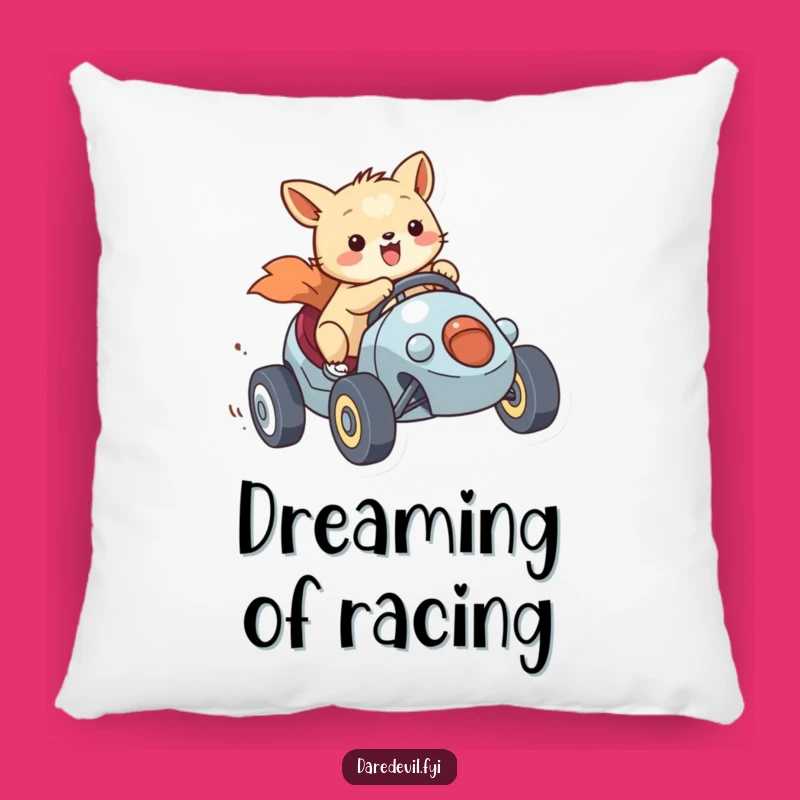 Funny Accent Pillow - Racing Animal's Joyride, Comfy Funny Gift