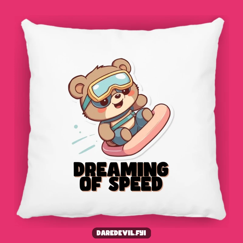 Funny Bear Slide Goggles Pillow: Cozy Comfort with Hilarious Adventure