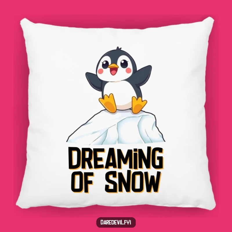 Funny Penguin Pillow: Cozy Comfort with an Icy Ramp Adventure