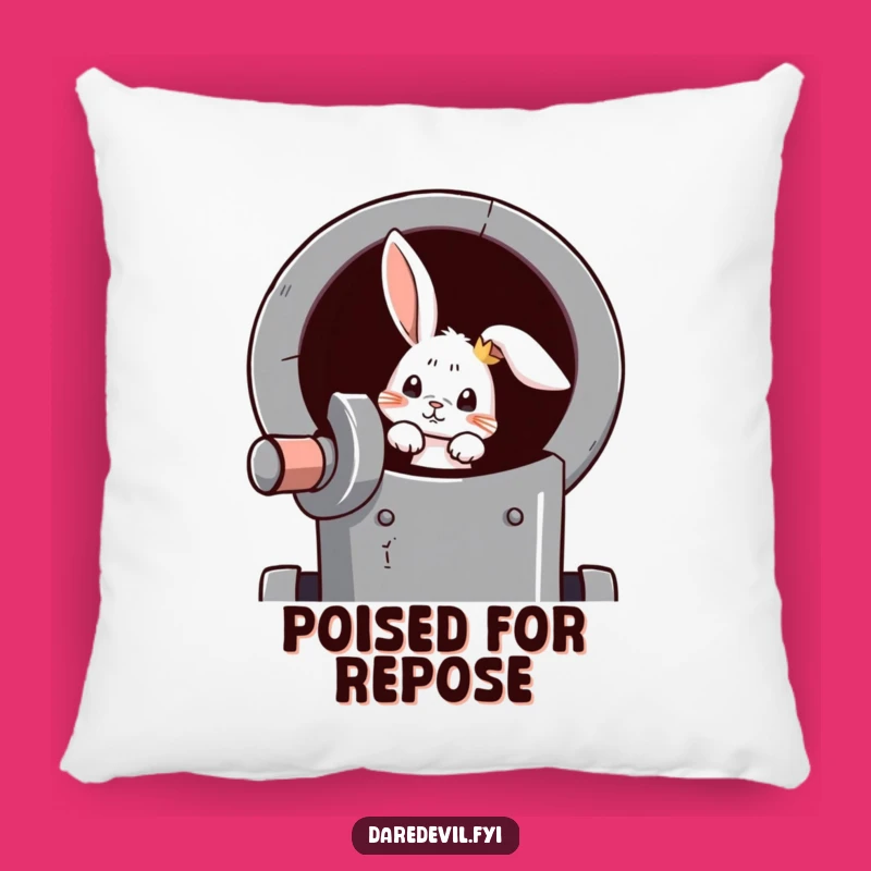 Funny Rabbit Cannon Pillow: Cozy Curiosity for the Ultimate Funny Gift!