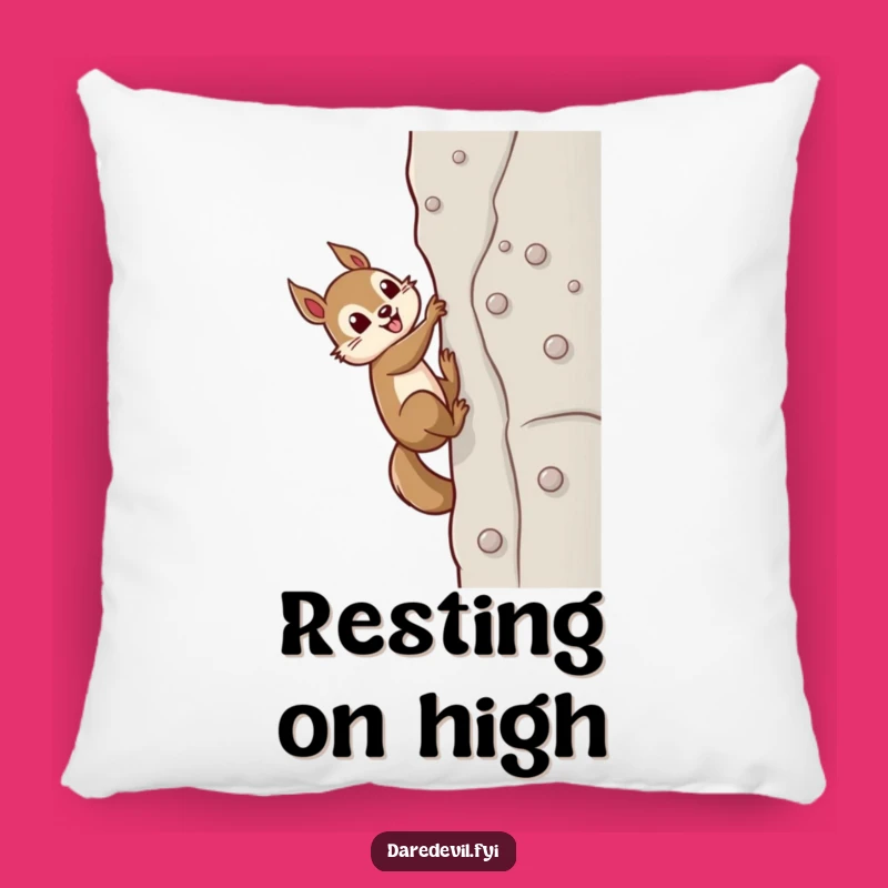 Funny Squirrel Climber Pillow - Comfy Support & Hilarious Home Gift