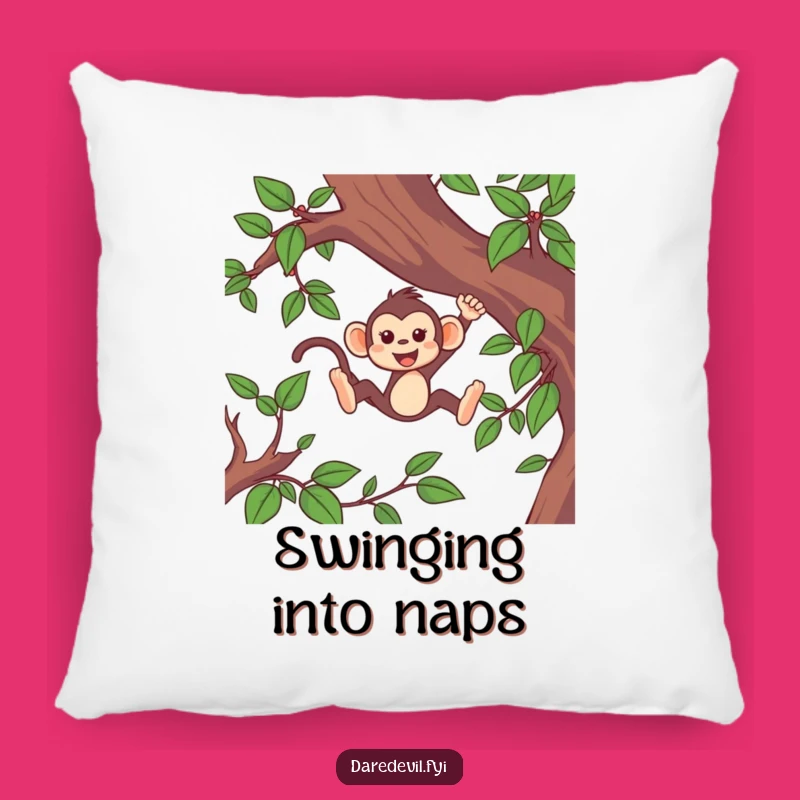 Funny Monkey Vine Swing Pillow: Comfy Adventure for the Ultimate Funny Gift!