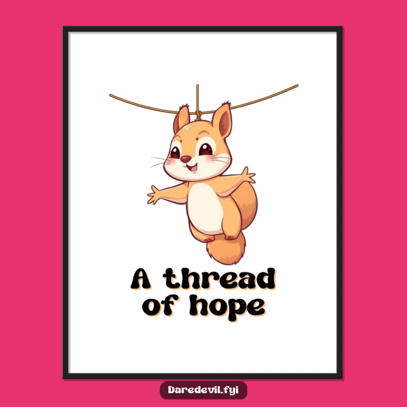 Funny Squirrel Digital Art: Hilarious Dangle Print, Comedic Wall Art Download!