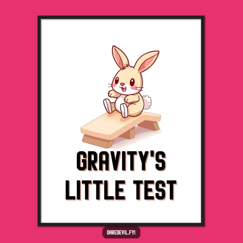 Funny Bunny Ramp Slider Digital Art: Instant Pet Joy Download, Perfect Funny Gift