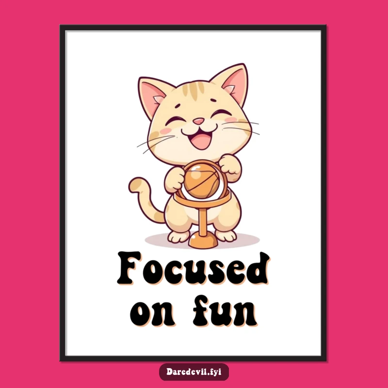 Funny Cat Precision Art Print - Vibrant & Hilarious Feline Decor