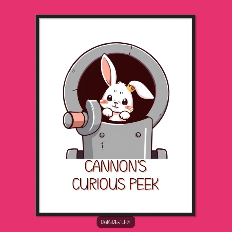 Funny Rabbit Cannon Digital Art: Curious Launch Art for Your Walls!