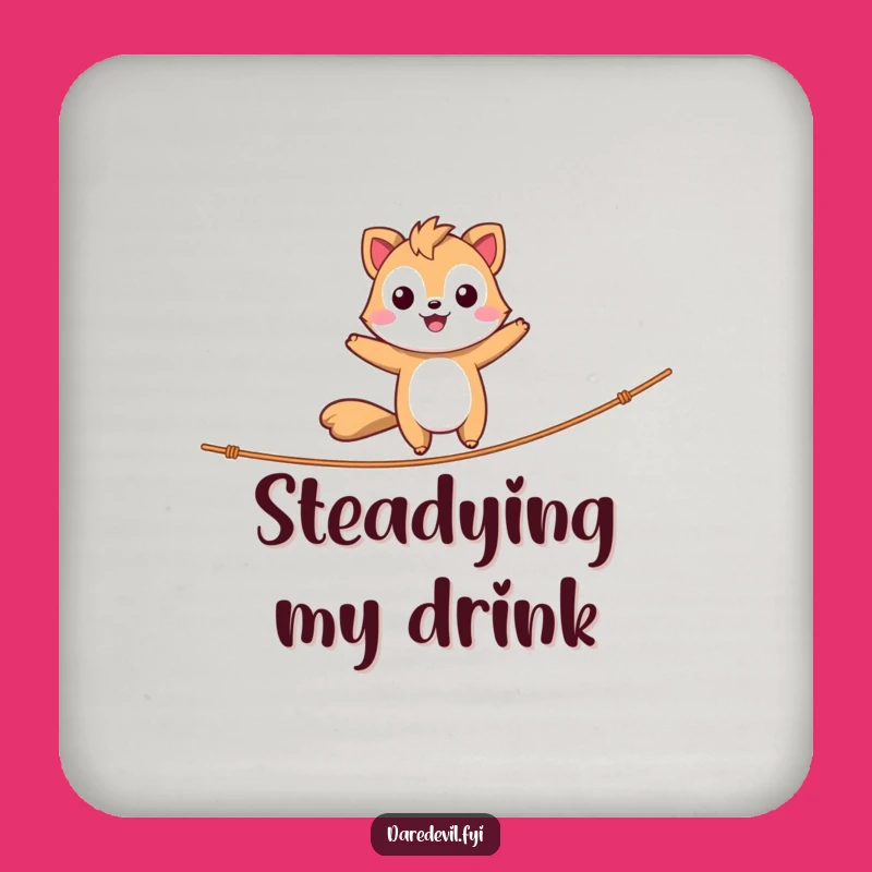 Funny Coaster Set - Daring Animal's Balance, Protects Surface Funny Gift