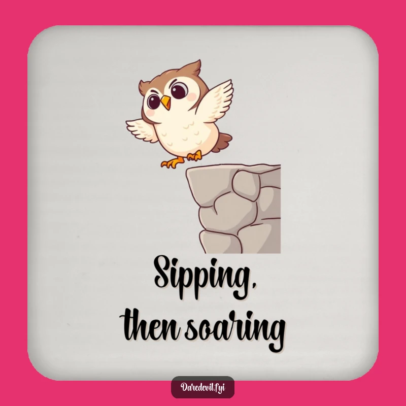 Funny Giggling Owl Dive Coaster Set: Cartoon Bird Protection, Perfect Funny Gift