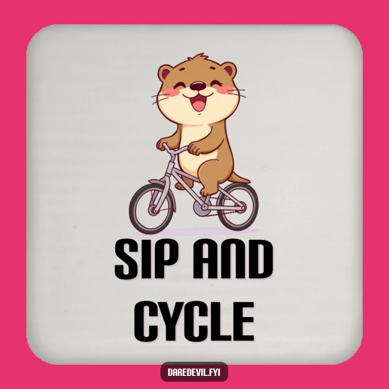 Funny Otter Bicycle Coaster: Protect Surfaces with Hilarious Flair
