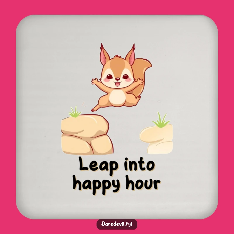 Funny Squirrel Leap Coaster: Protect Surfaces with Daring Style, Ideal Funny Gift