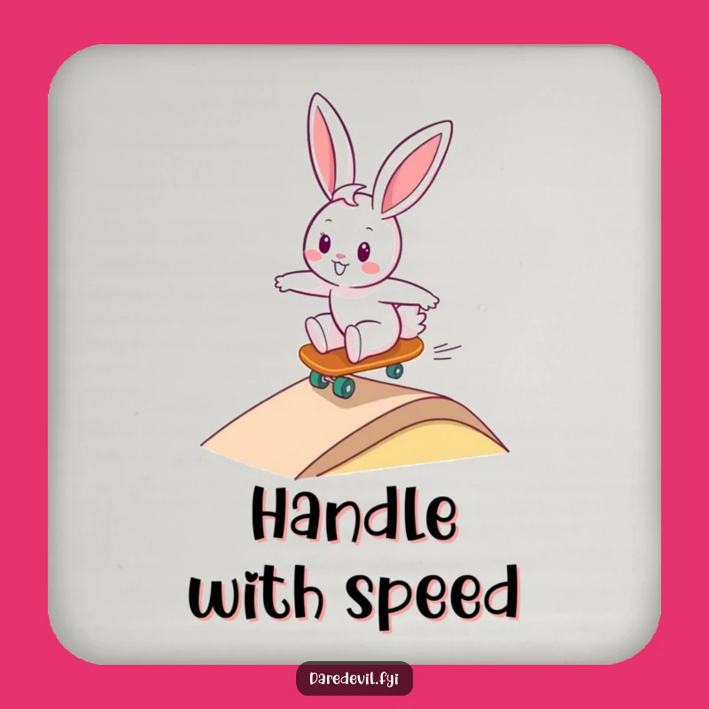 Funny Bunny Skateboard Coaster - Protect Surfaces & Hilarious Gift
