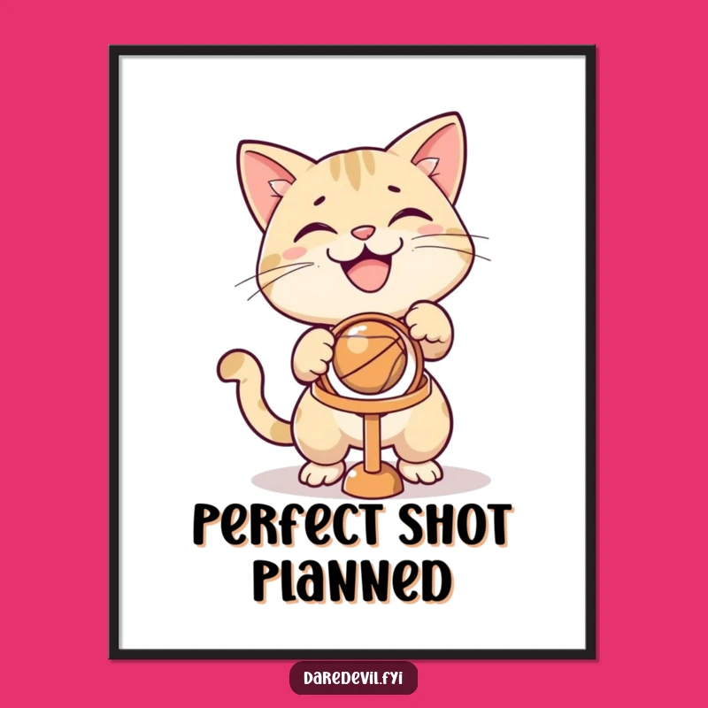 Funny Cat Precision Poster - Vibrant & Hilarious Feline Art
