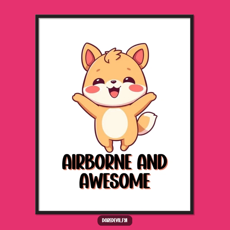 Funny Smiling Animal Poster: Playful Flip Art, Perfect Funny Gift