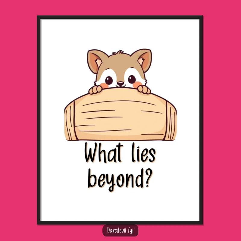 Funny Wall Art - Curious Animal Peeking, Hilarious Decor Gift