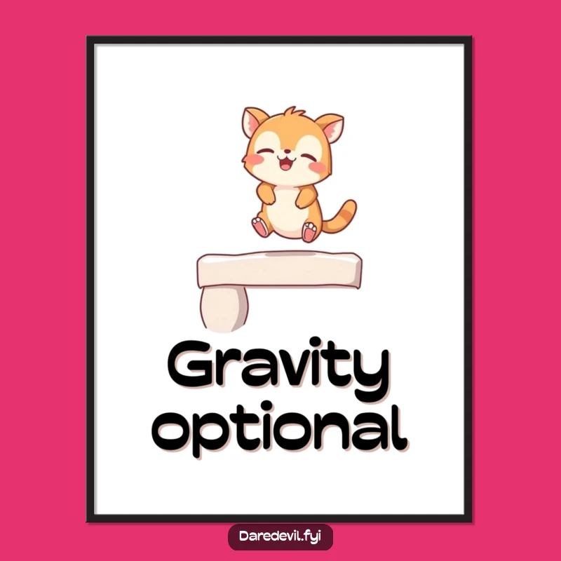 Funny Giggling Animal Leap Poster: Playful Character's Jump, Wall Art Gift!