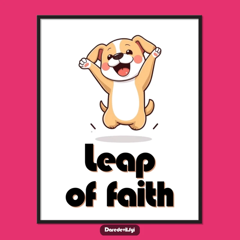 Funny Dog Poster: Aerial Flip Action Print - Dynamic Wall Decor & Hilarious Gift!