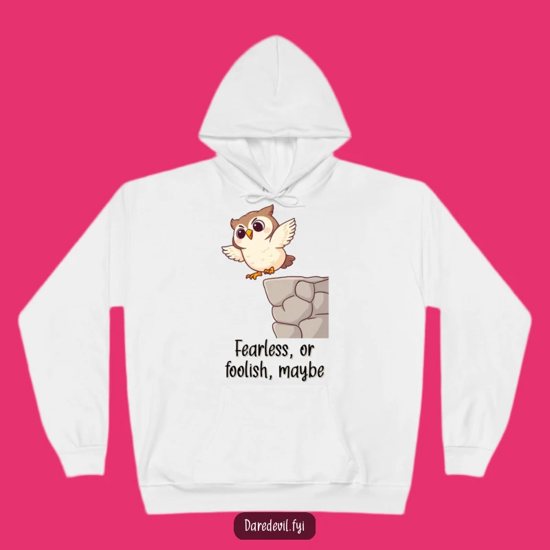 Funny Giggling Owl Dive Hoodie: Cozy Cartoon Bird Apparel, Best Funny Gift