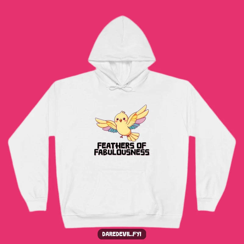 Cozy Funny Rainbow Bird Hoodie: Warm & Whimsical Wear, Perfect Funny Gift for Dreamers