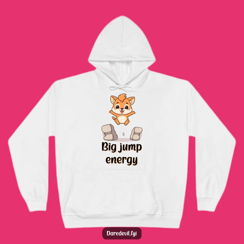 Funny Brave Animal Hoodie: Determined Gap Leap Comfort, Ultimate Funny Gift