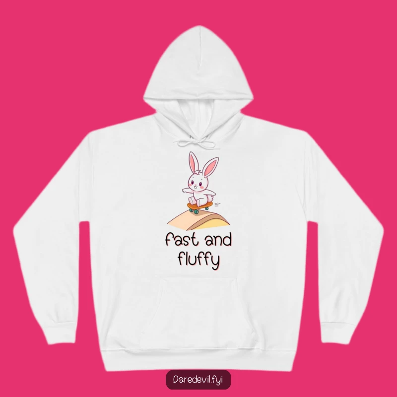 Funny Bunny Skateboard Hoodie - Cozy Extreme Sports Apparel & Hilarious Present