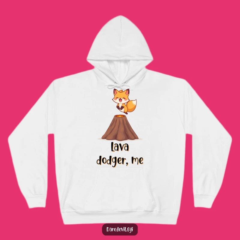 Funny Fox Volcano Hoodie: Cozy Comfort for Brave Adventurers, Warm Gift