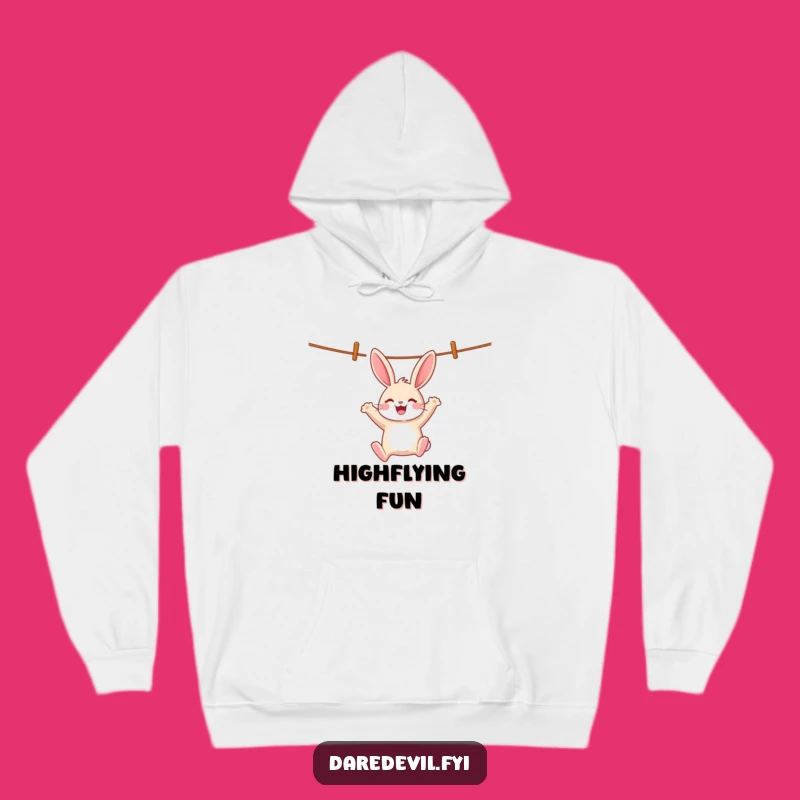 Funny Rabbit Clothesline Hoodie: Cozy Up with Hilarious Freedom