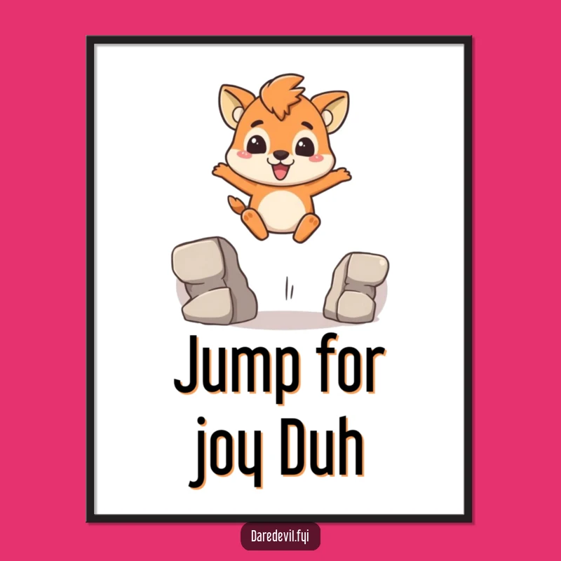 Free Printable Wall Art: Brave Leaping Animal Boldness Downloadable Art