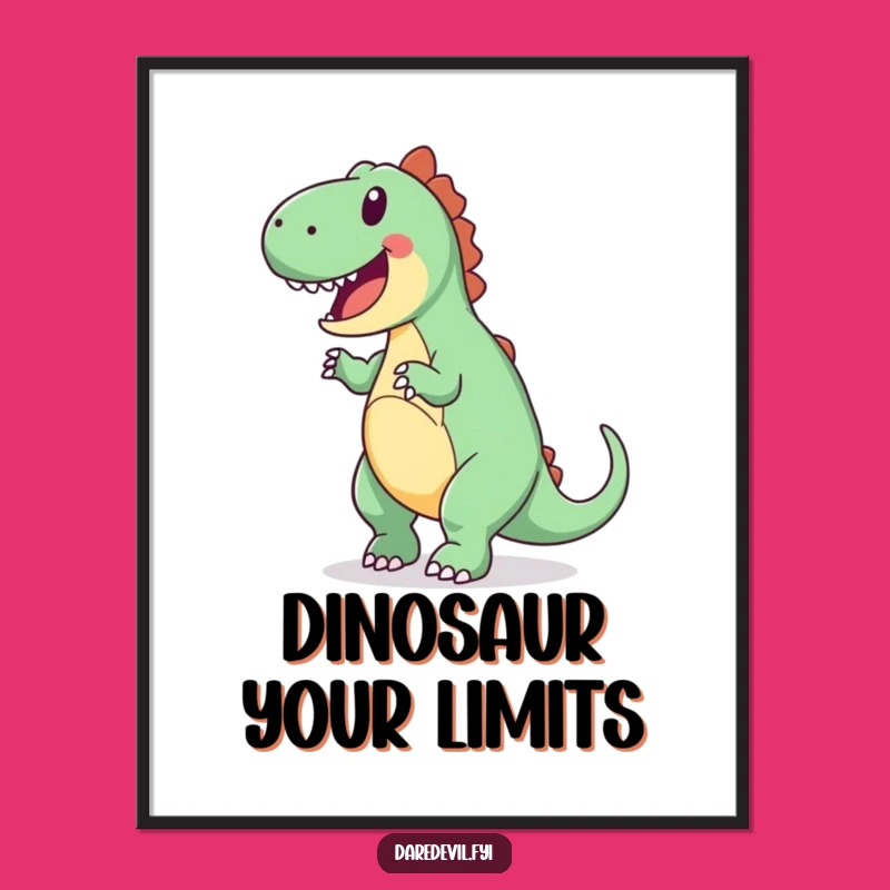 Funny Free Printable Dinosaur Wall Art: Somersault Animal Downloadable Decor