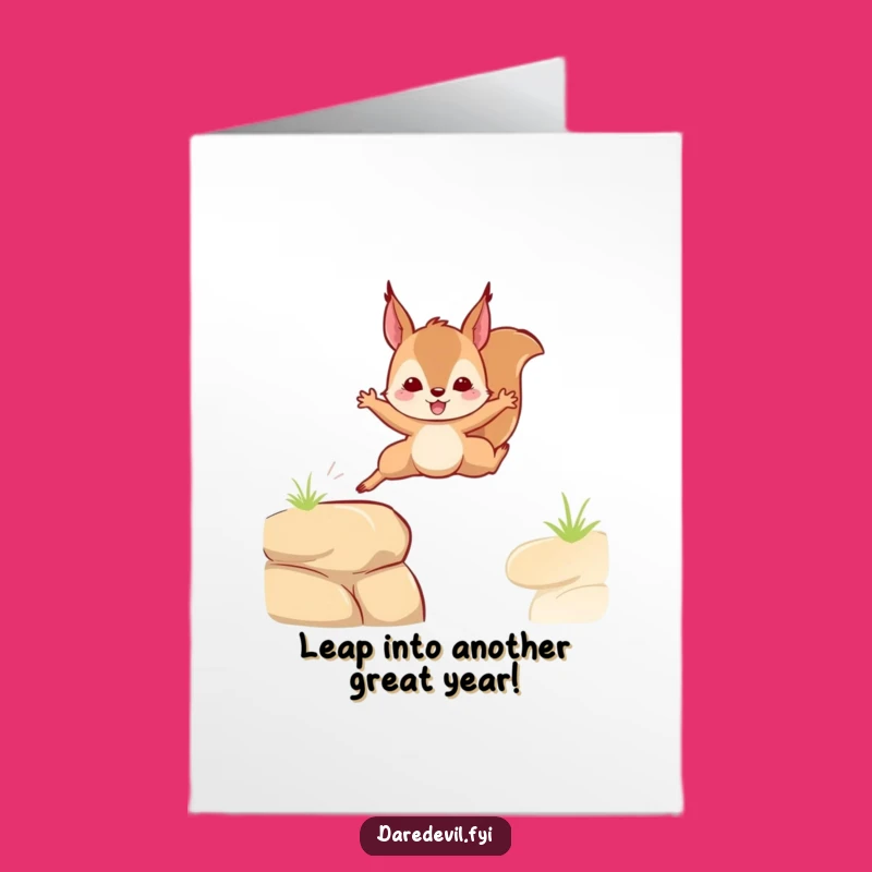 Bold Squirrel Birthday Card: Free Printable Adventure for Daredevils