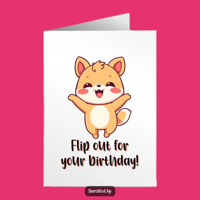 Free Printable Birthday Card: Smiling Tumbler Animal Funny Downloadable Gift