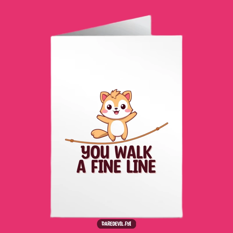 Free Printable Birthday Card: Daring Animal Funny Downloadable Gift for the Bold